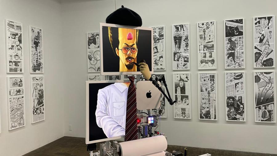 2024年AC部展覧会　自動ドローイング HAPPENING 16~18 はじめまして AC部員の自動漫画家と申します。 この度、日本橋三越本店